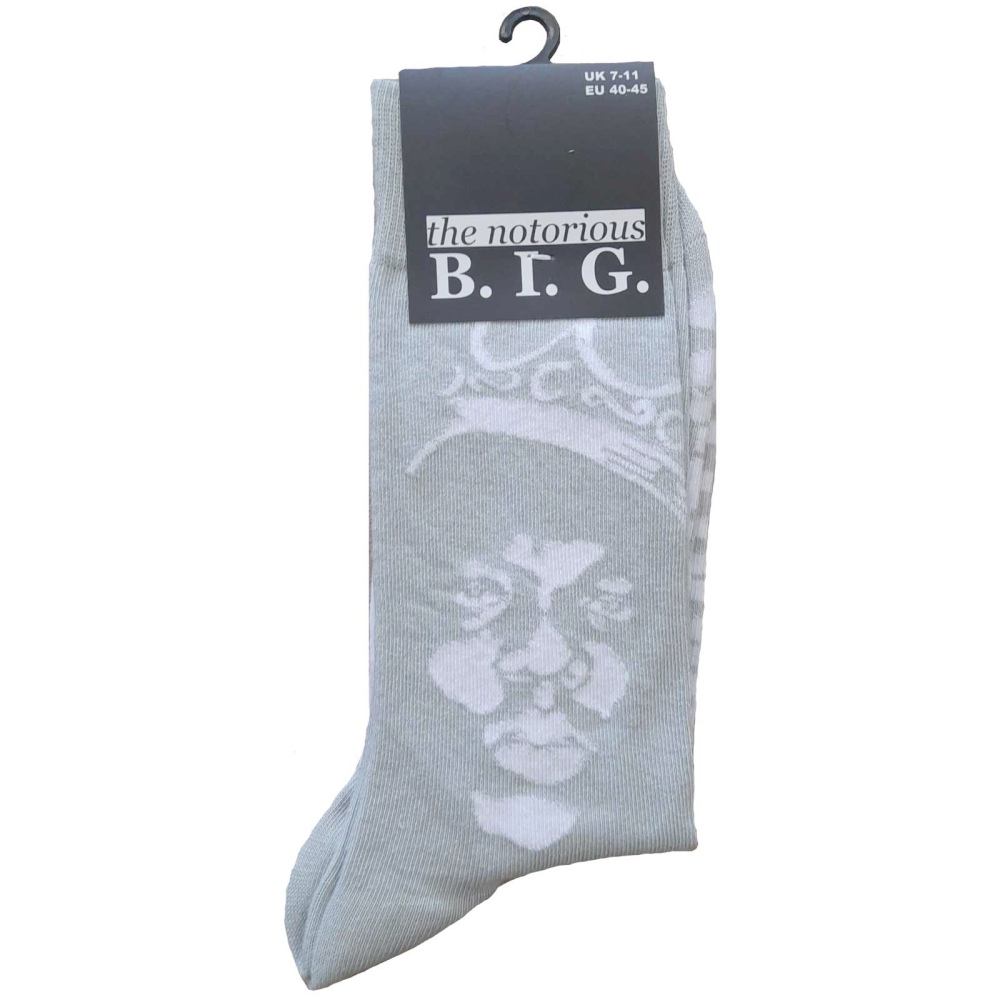Biggie Smalls - Crown Monochrome Sokken - EU 40-45 - Grijs/Wit